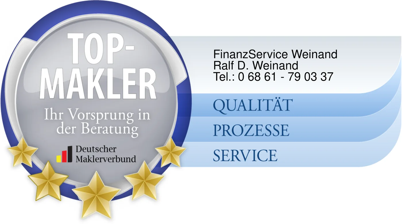 Top-Makler-Kennzeichnung des Deutschen Maklerverbunds für FinanzService Weinand